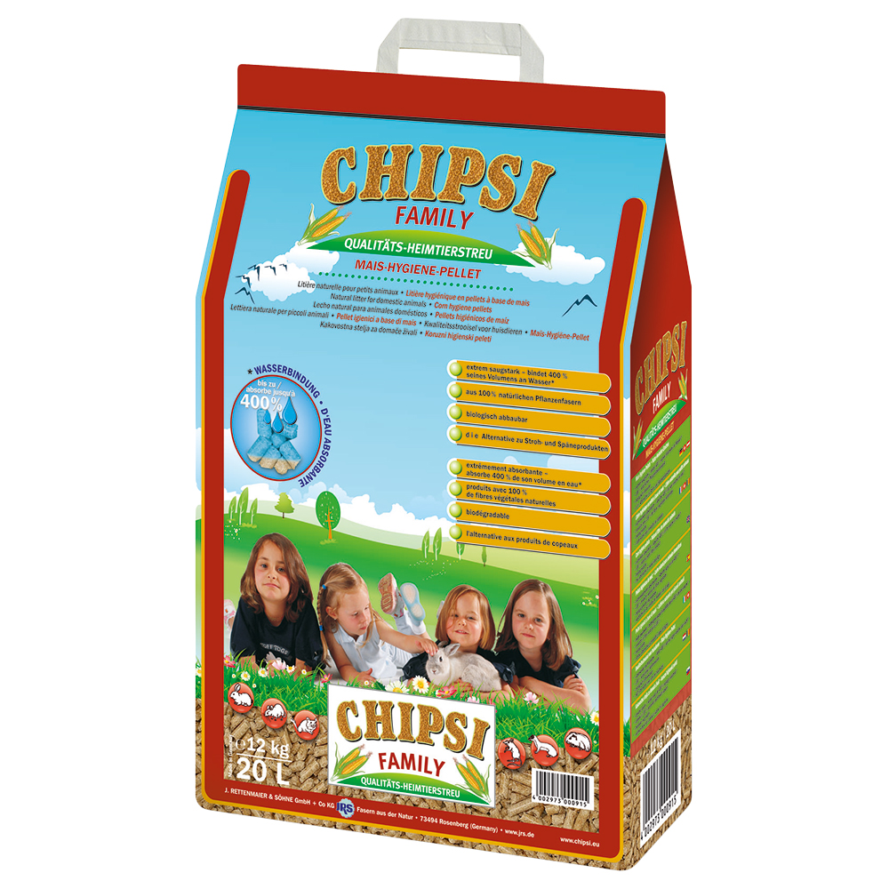 foto del prodotto lettiera chipsi family mais 20 l