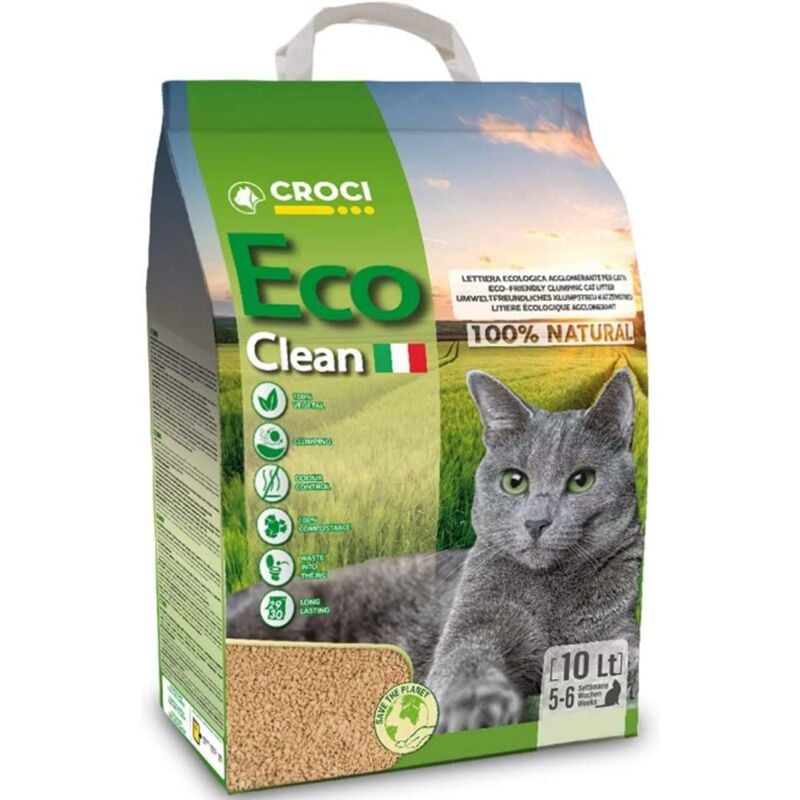 foto del prodotto lettiera eco clean agglomerante 5 confezioni da 10 litri