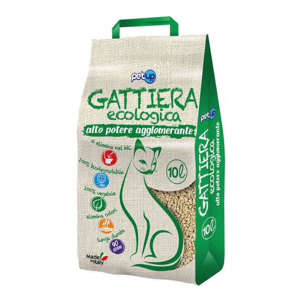 foto del prodotto lettiera ecologica agglomerante inodore gattiera petup 10 lt lettiera vegetale 1 ordine scegli lo sconto bzr5 bzr20 200 punti fedelt 