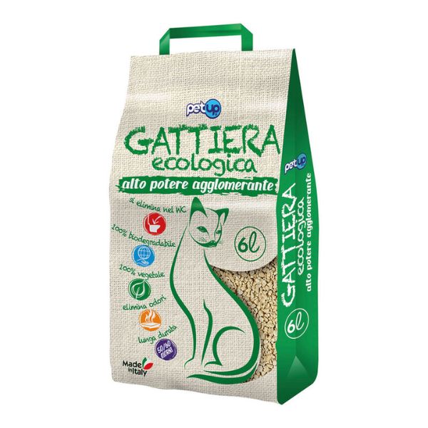 foto del prodotto lettiera ecologica agglomerante inodore gattiera petup lettiera agglomerante petup 6 lt lettiera vegetale 1 ordine scegli lo sconto bzr5 bzr20 200 punti fedelt 