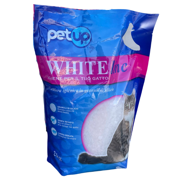 foto del prodotto lettiera igienica in granuli di silicio white line petup 2 kg 1 ordine scegli lo sconto bzr5 bzr20 200 punti fedelt 