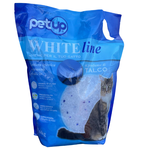 foto del prodotto lettiera igienica in granuli di silicio white line petup 3,6 kg 1 ordine scegli lo sconto bzr5 bzr20 200 punti fedelt 