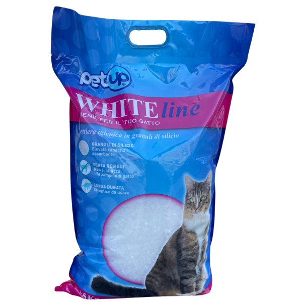 foto del prodotto lettiera igienica in granuli di silicio white line petup 6,5 kg 1 ordine scegli lo sconto bzr5 bzr20 200 punti fedelt 
