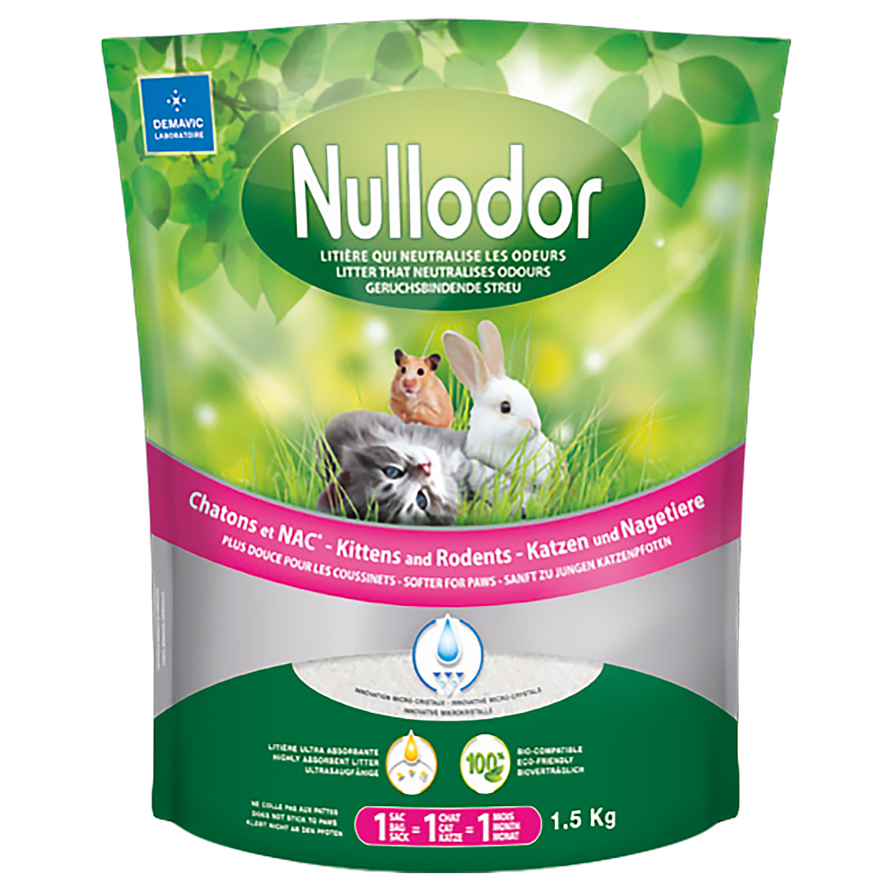 foto del prodotto lettiera nullodor in silicio per gattini e piccoli animali 3 l ca. 1,5 kg 