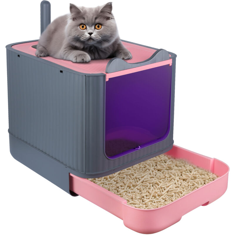 foto del prodotto lettiera per gatti lettiera per gatti sterilizzata con raggi uv con paletta materiale pp per gatti di piccola e media taglia