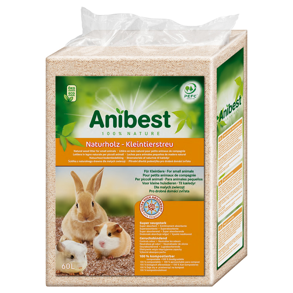 foto del prodotto lettiera per piccoli animali anibest 60 l 3,2 kg 
