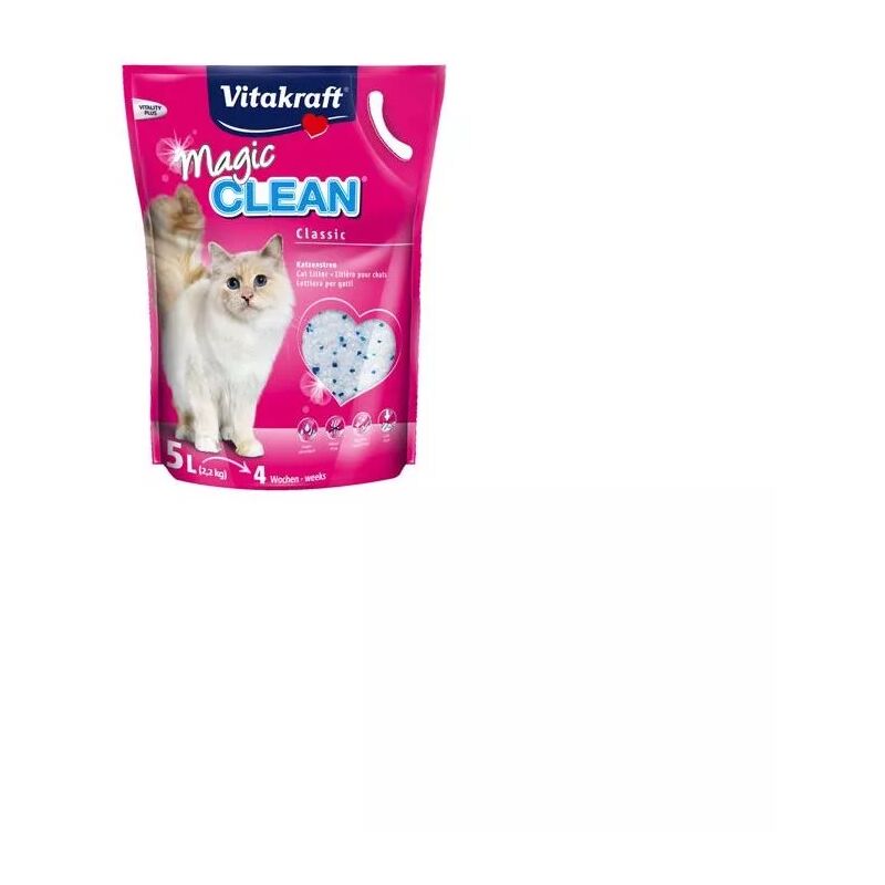 foto del prodotto lettiera sabbia gatto silicio vitakraft magic clean 5 litri