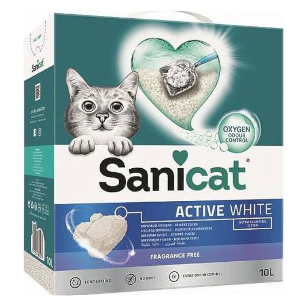 foto del prodotto lettiera sanicat active white - set %: 2 x 10 l (ca. 18 kg)