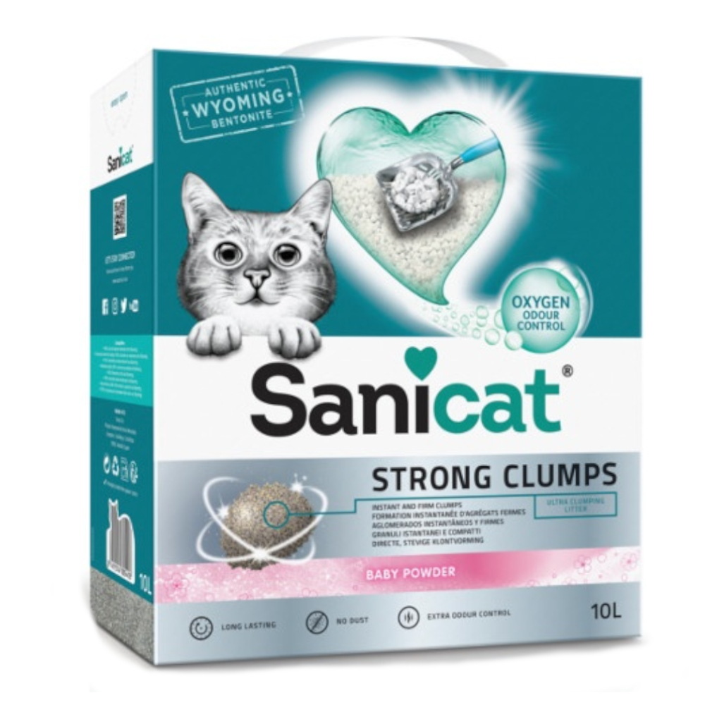 foto del prodotto lettiera sanicat strong clumps - set 2 x 10 l ca. 22 kg