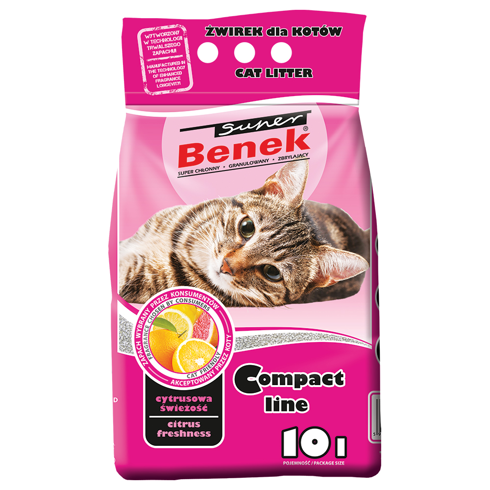 foto del prodotto lettiera super benek compact citrus freshness 10 l ca. 8 kg 