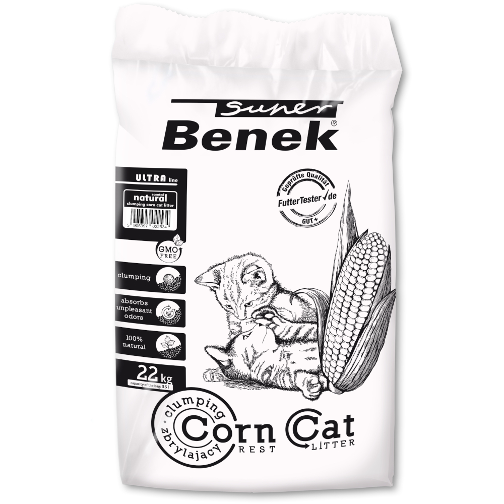 foto del prodotto lettiera super benek mais cat ultra natural 35 l ca. 22 kg 