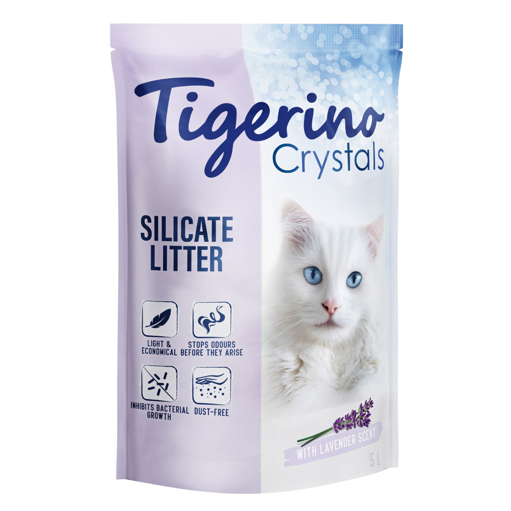 foto del prodotto lettiera tigerino crystals lavanda 5 l ca. 2,1 kg 