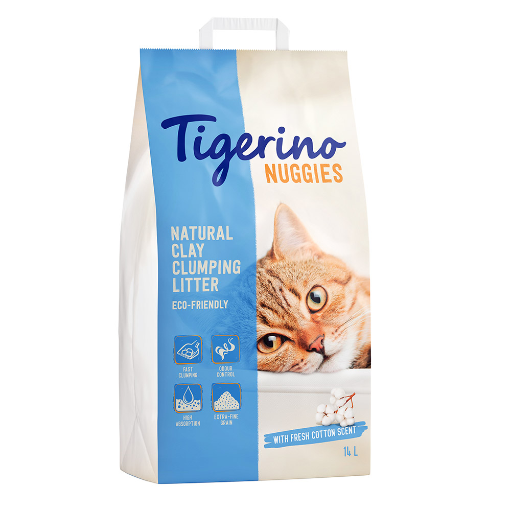 foto del prodotto lettiera tigerino nuggies ultra - fiori di cotone - set 2 x 14 l ca. 28,4 kg