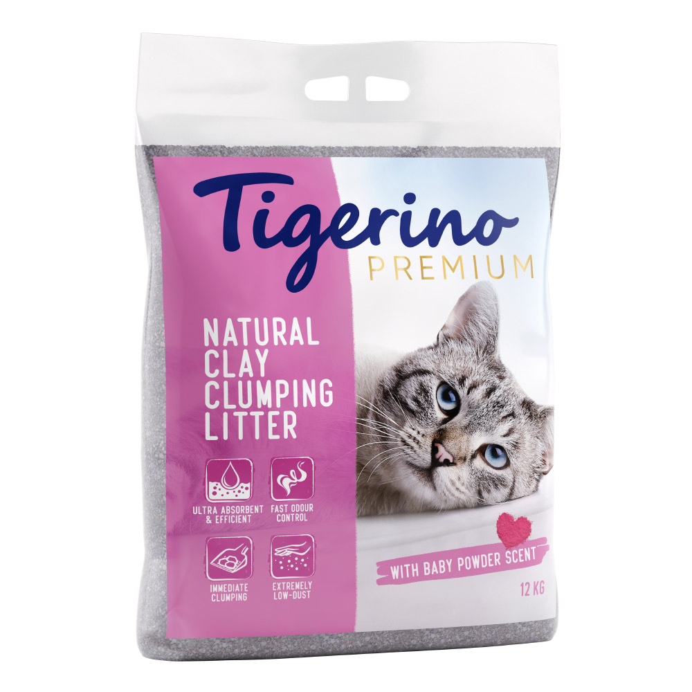 foto del prodotto lettiera tigerino premium al borotalco 12 kg