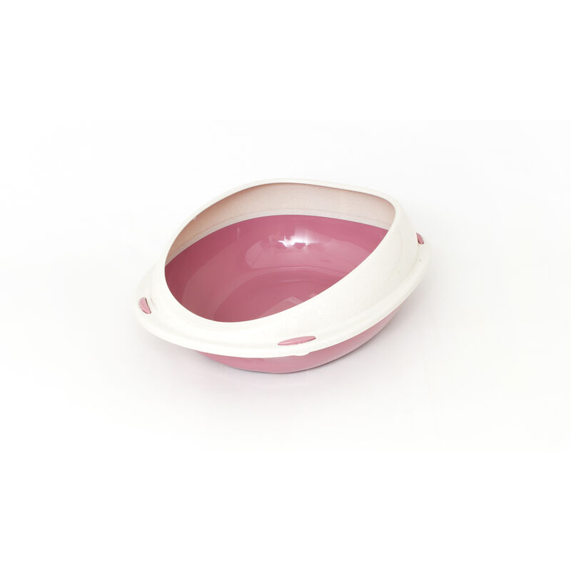 foto del prodotto lettiera toilette per gatti ovale 45x36x15,5cm modello 700088 colore rosa