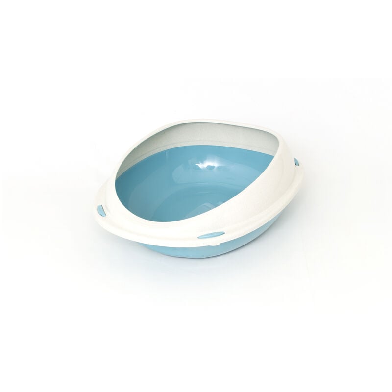 foto del prodotto lettiera toilette per gatti ovale 57x40x19cm modello 700089 colore azzurro