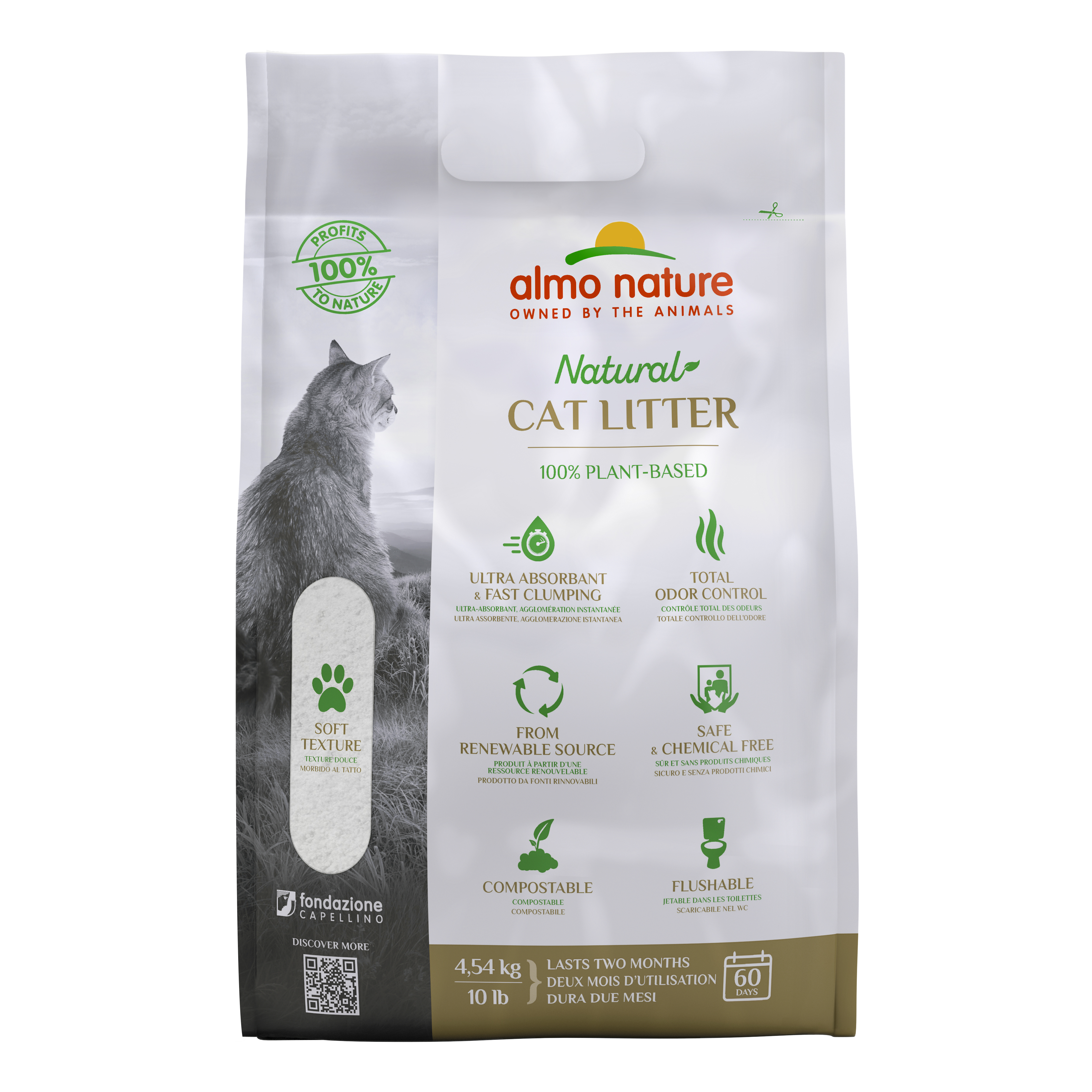 foto del prodotto lettiera vegetale almo nature cat litter da 10lb 4,54 kg