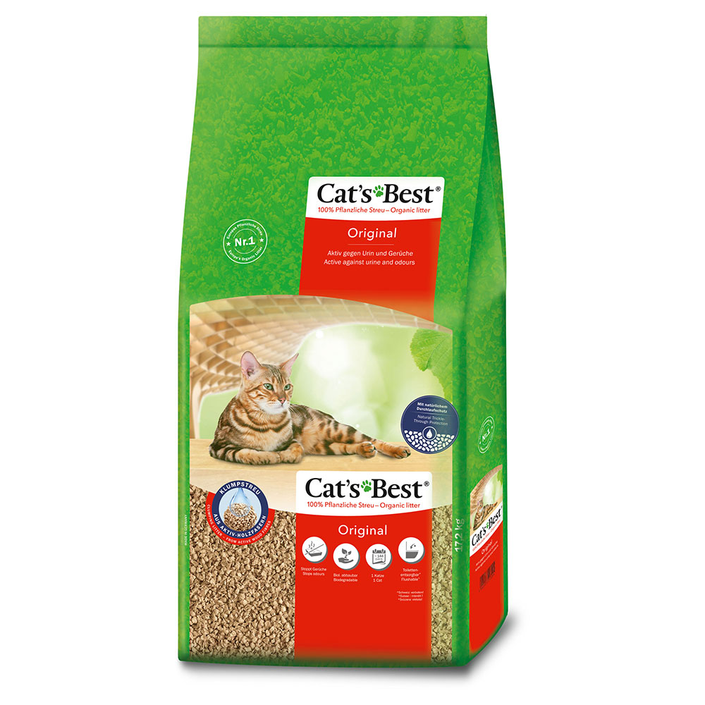 foto del prodotto lettiera vegetale cat s best original 40 l ca. 18 kg 