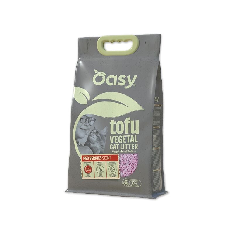 foto del prodotto lettiera vegetale tofu red berries 6lt oasy