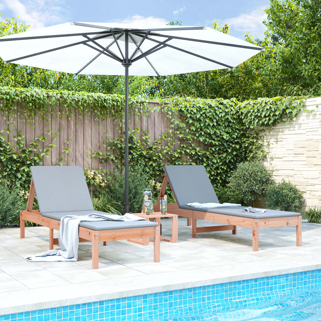 foto del prodotto lettini prendisole 2pz 199,5x60x74 cm legno massello di douglas