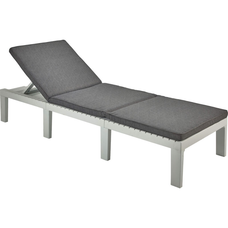 foto del prodotto lettini prendisole con cuscino, polipropilene, bianco, 65x195x78h cm