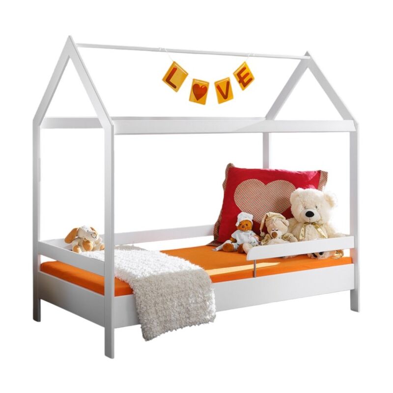 foto del prodotto lettino a capanna per bambini 80x160 collezione mogwai, colore bianco.