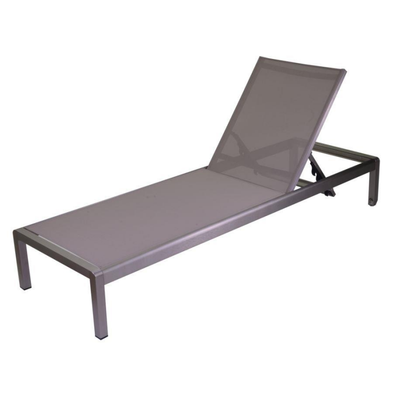 foto del prodotto lettino alluminio anodizzato seattle cm 197x64h30