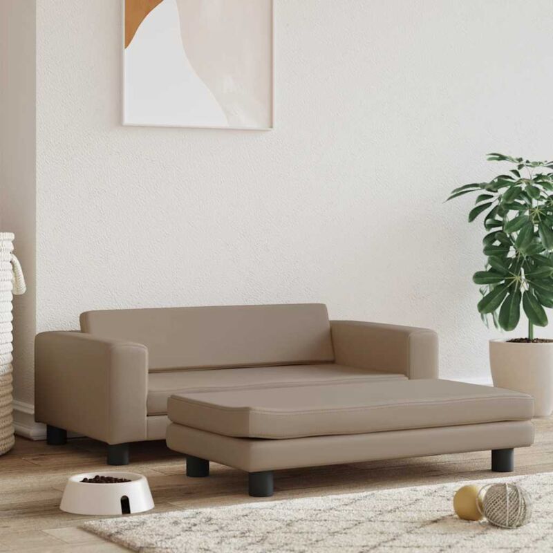 foto del prodotto lettino cani con estensione cappuccino 100x50x30 cm similpelle vidaxl