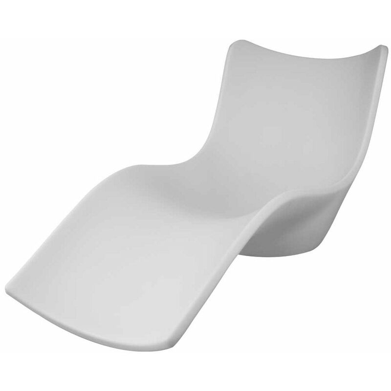 foto del prodotto lettino chaise longue da giardino 212x89x103 cm in polietilene sined cassiopea bianca