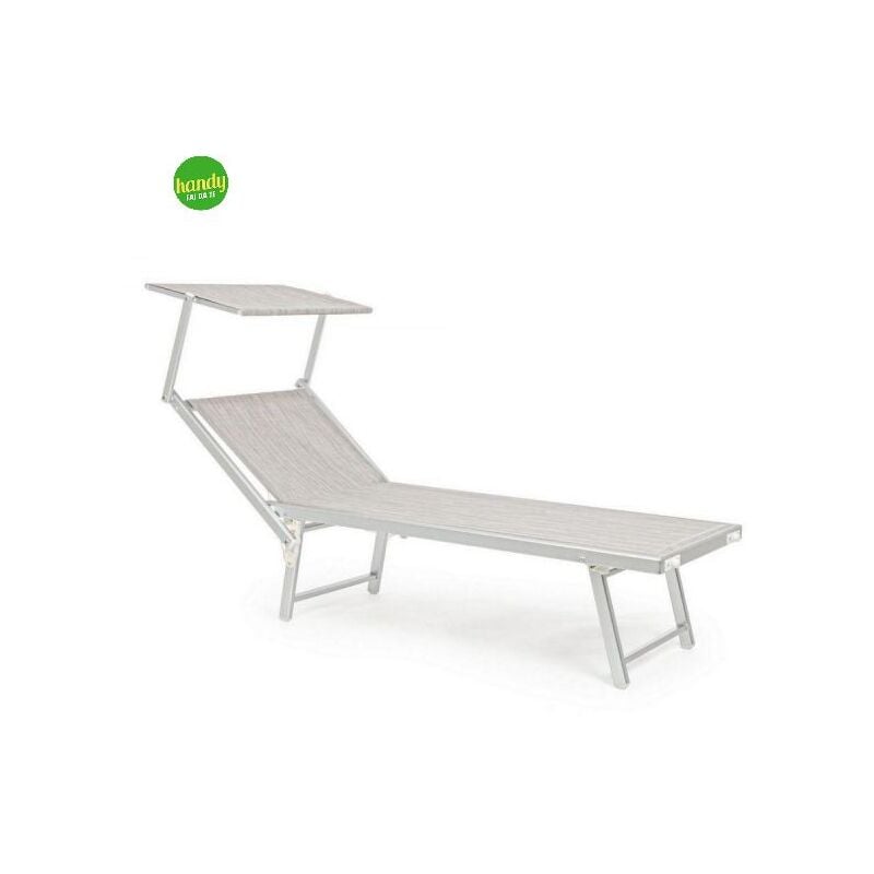 foto del prodotto lettino con tetto ocean bizzotto 106 x 71 x 186 cm grigio
