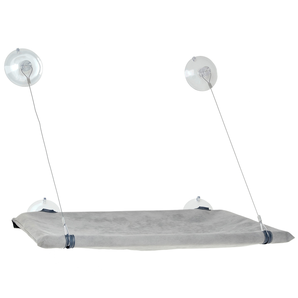 foto del prodotto lettino da finestra karlie l 51,5 x l 31 x h 2,5 cm grigio
