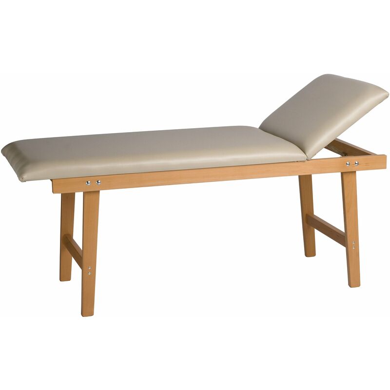 foto del prodotto lettino da massaggio visita fisioterapia fisso 2 sezioni 190x70x75 cm 150kg beige