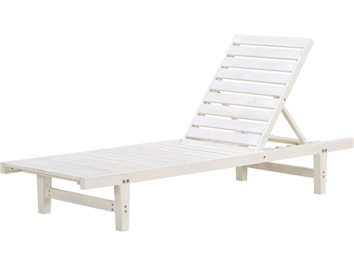 foto del prodotto lettino da sole in legno quot rawai quot bianco