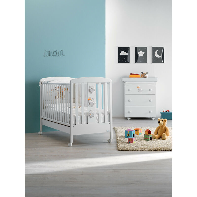 foto del prodotto lettino miele azzurra design letto per neonati sponde regolabili vernici atossiche bambini camera da letto cameretta