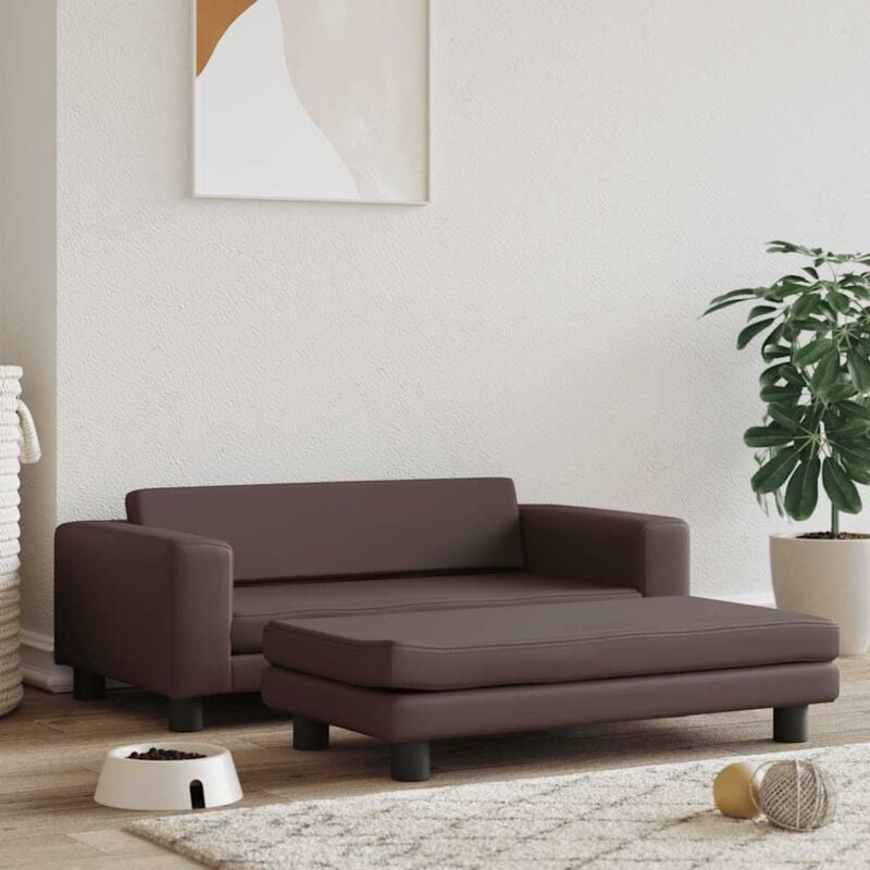 foto del prodotto lettino per cani con estensione marrone 100x50x30 cm similpelle vidaxl
