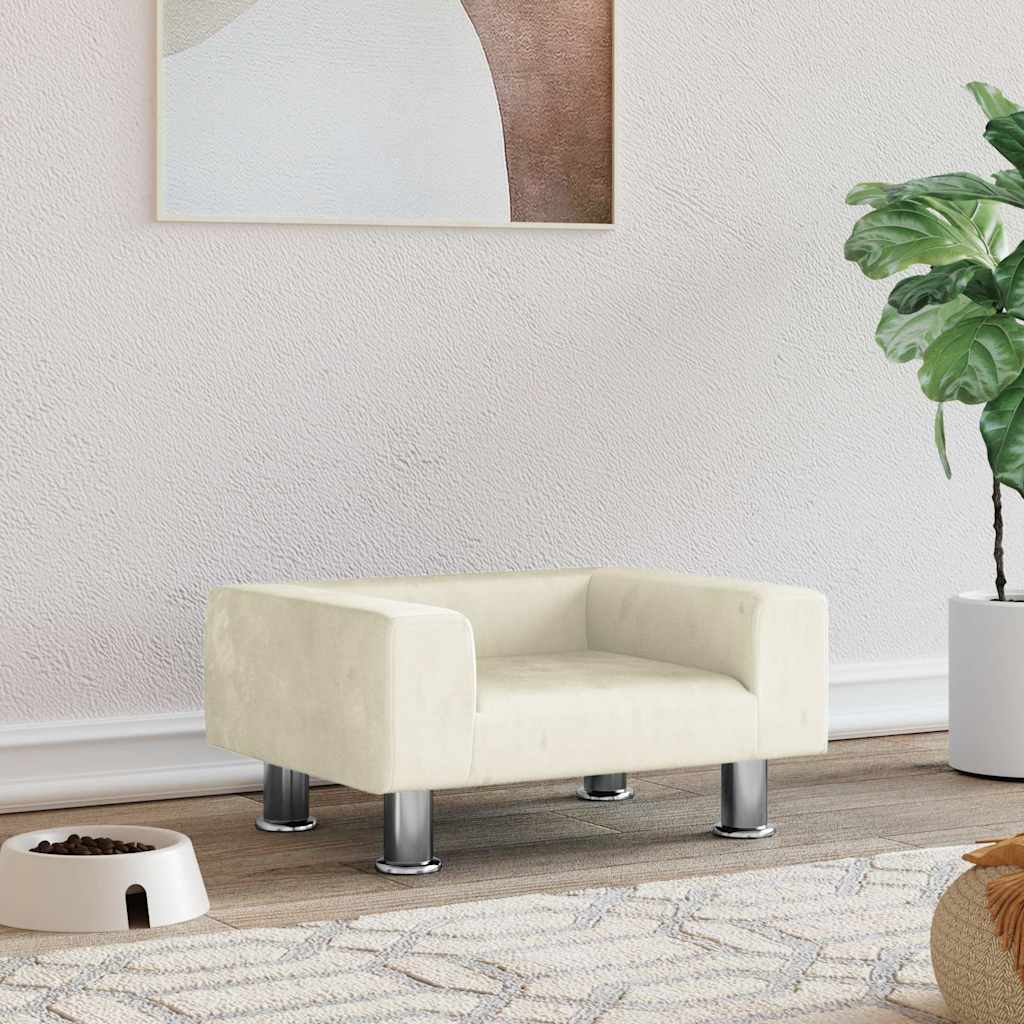 foto del prodotto lettino per cani crema 50x40x26,5 cm in vellutocod mxl 71192