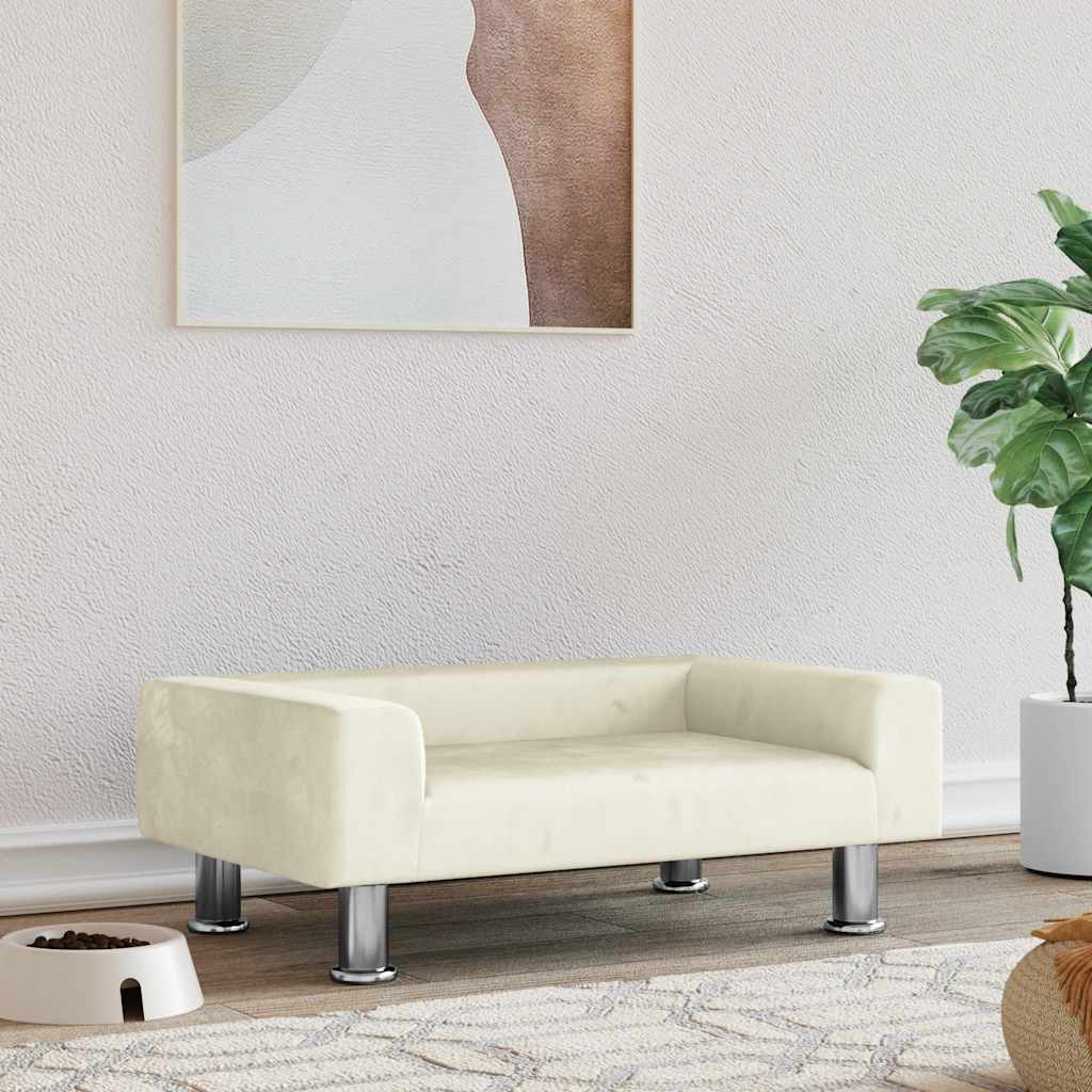 foto del prodotto lettino per cani crema 70x45x26,5 cm in vellutocod mxl 109603