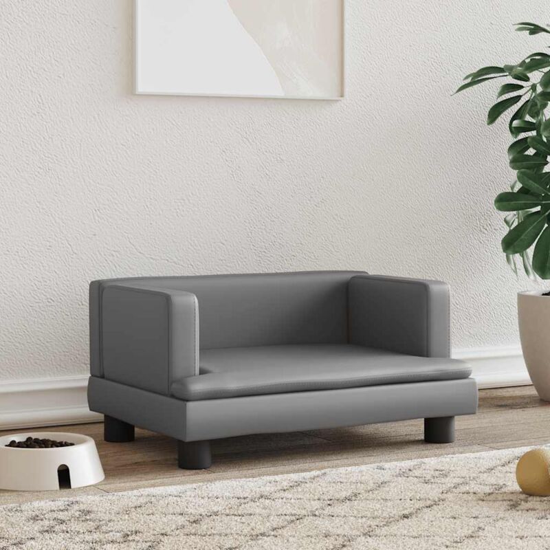 foto del prodotto lettino per cani grigio 60x40x30 cm in similpelle - vidaxl