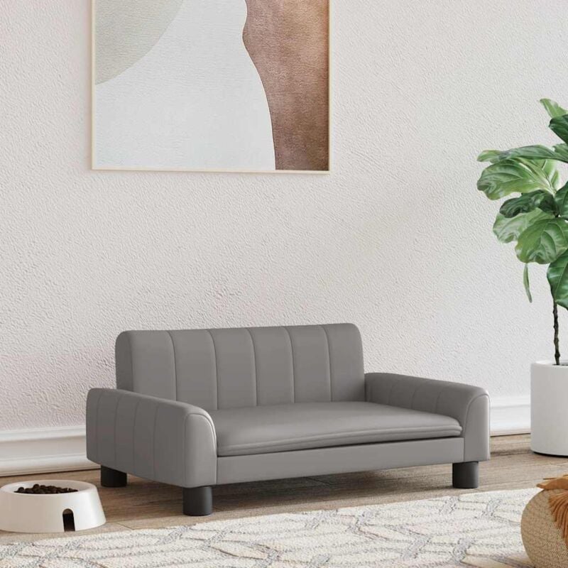 foto del prodotto lettino per cani grigio 70x45x30 cm in similpelle vidaxl
