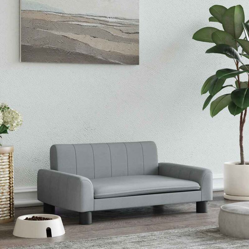 foto del prodotto lettino per cani grigio chiaro 70x45x30 cm in tessuto vidaxl