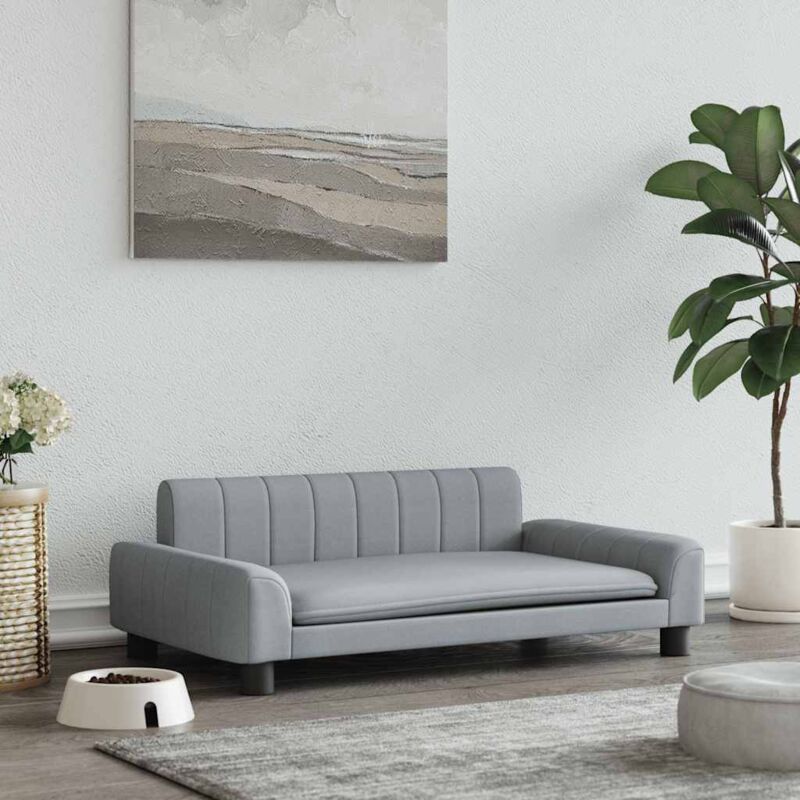 foto del prodotto lettino per cani grigio chiaro 90x53x30 cm in tessuto vidaxl