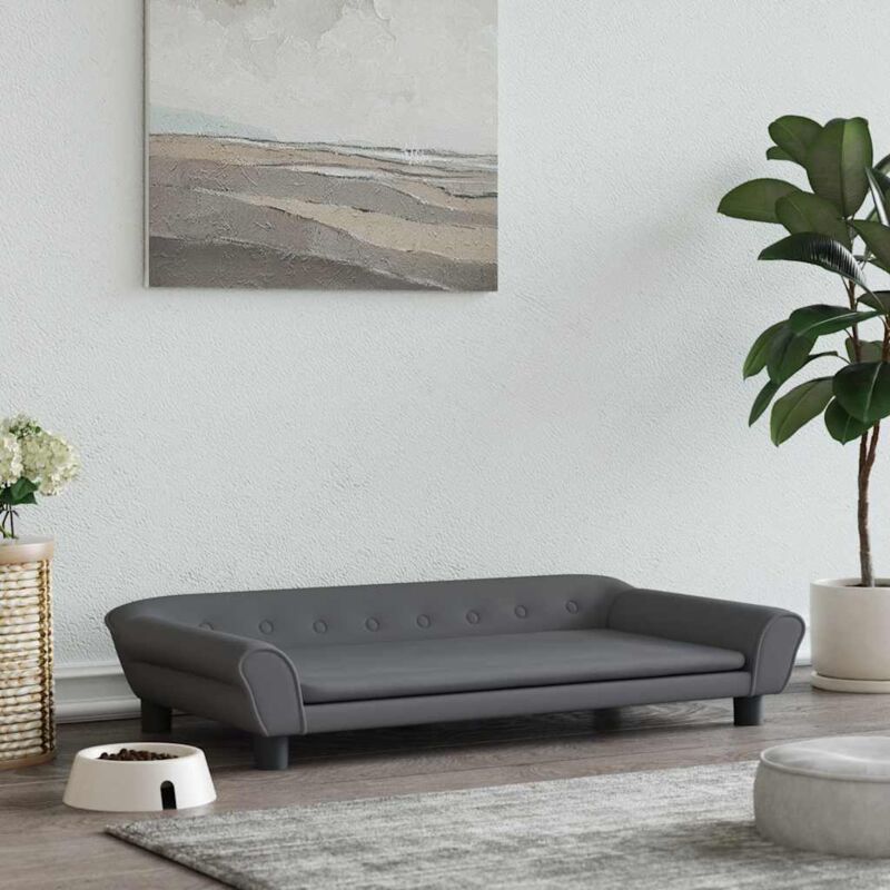 foto del prodotto lettino per cani grigio scuro 100x50x21 cm in velluto - vidaxl