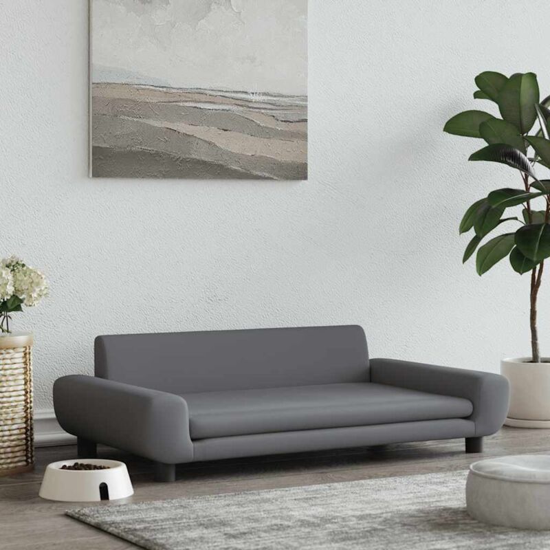 foto del prodotto lettino per cani grigio scuro 100x54x33 cm in velluto vidaxl