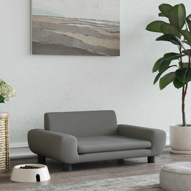 foto del prodotto lettino per cani grigio scuro 70x45x33 cm in velluto