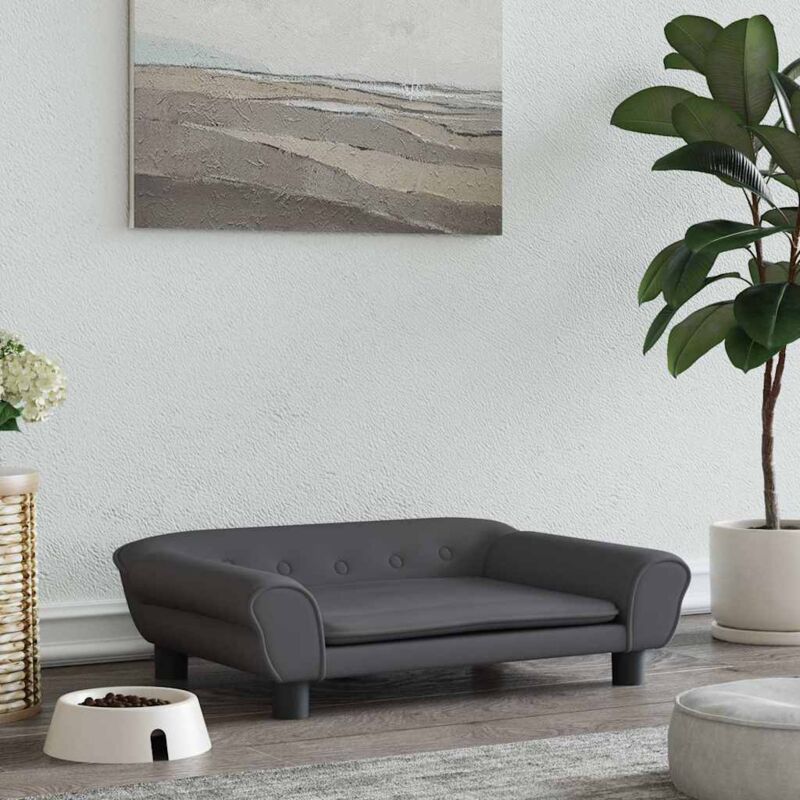 foto del prodotto lettino per cani grigio scuro 70x48x22 cm in velluto vidaxl