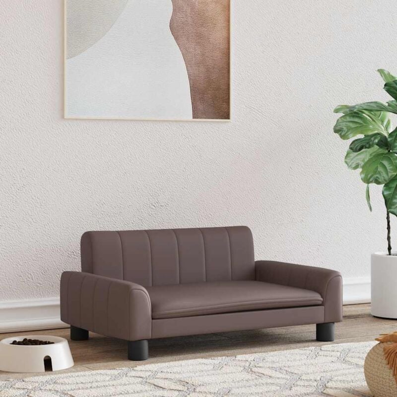 foto del prodotto lettino per cani marrone 70x45x30 cm in similpelle vidaxl
