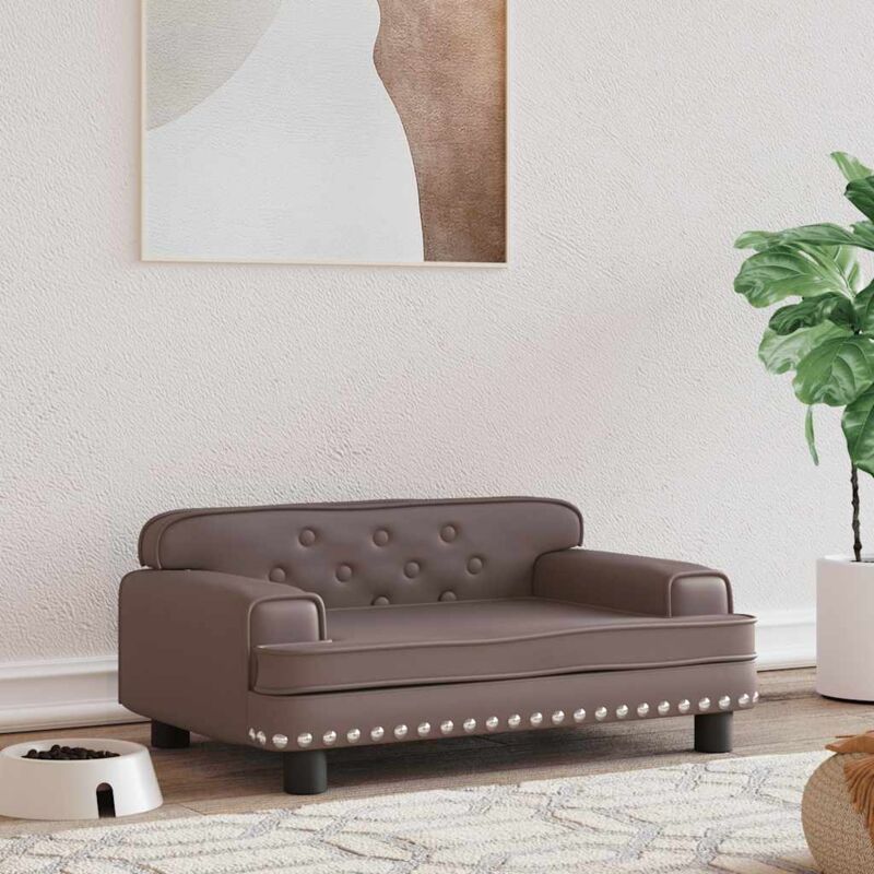 foto del prodotto lettino per cani marrone 70x45x30 cm in similpelle vidaxl