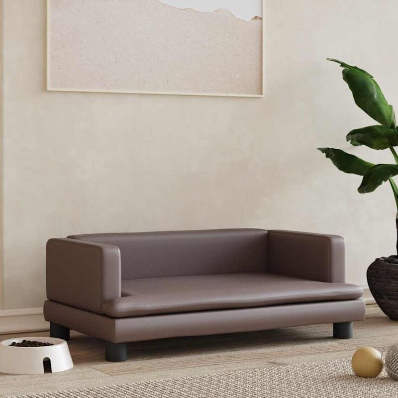 foto del prodotto lettino per cani marrone 80x45x30 cm in similpelle vidaxl