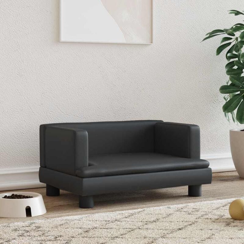 foto del prodotto lettino per cani nero 60x40x30 cm in similpellecod mxl 95230