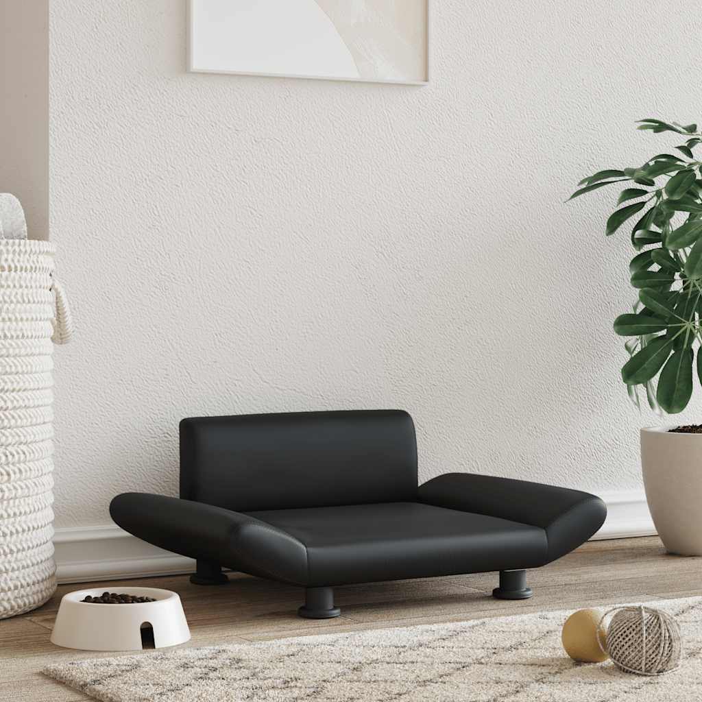 foto del prodotto lettino per cani nero 70x45x28 cm in similpellecod mxl 95247